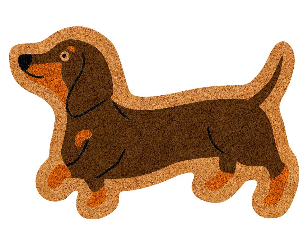 Limpiapiés coco forma Perro 45x75 cm
