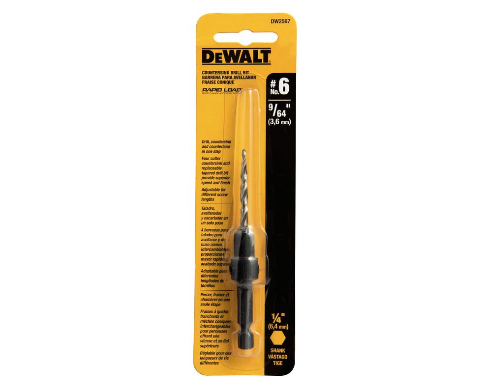 Avellanador N6 broca 9/64" DW2567