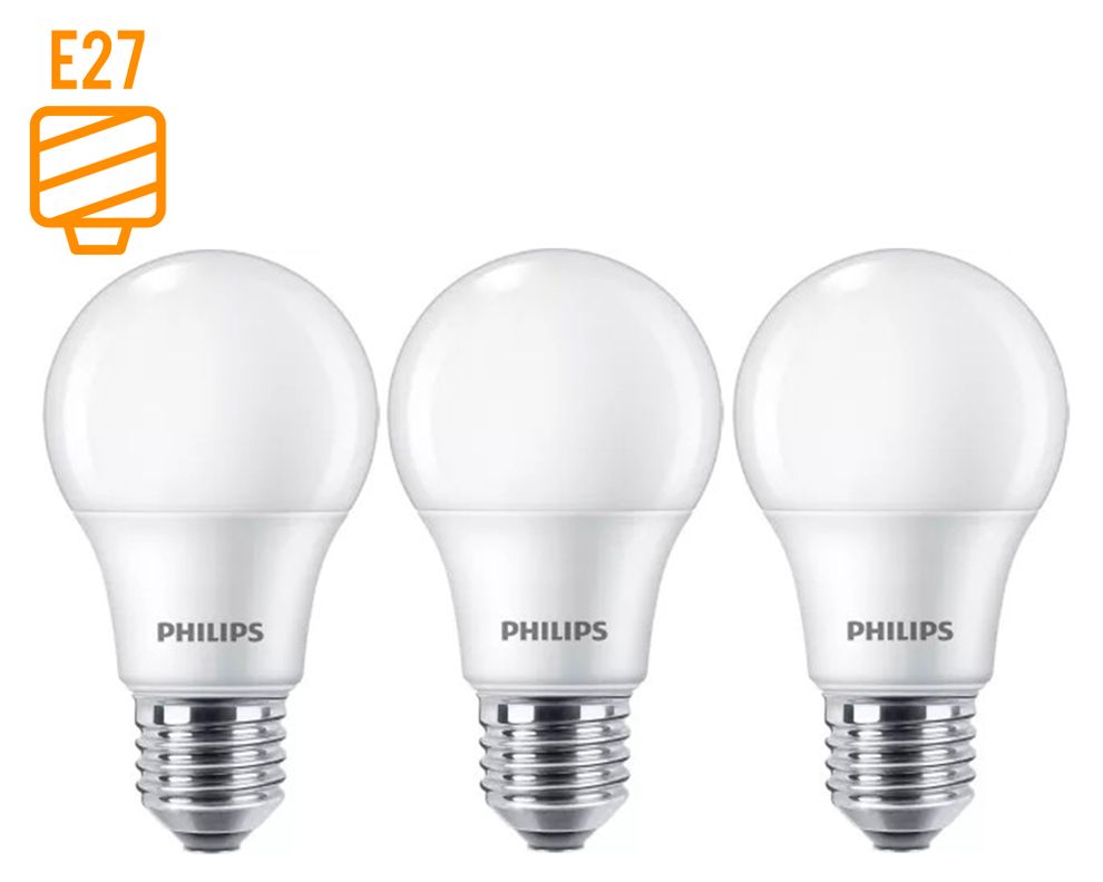 Pack 3 ampolletas led 10.5 W E27 luz fria EcoHome