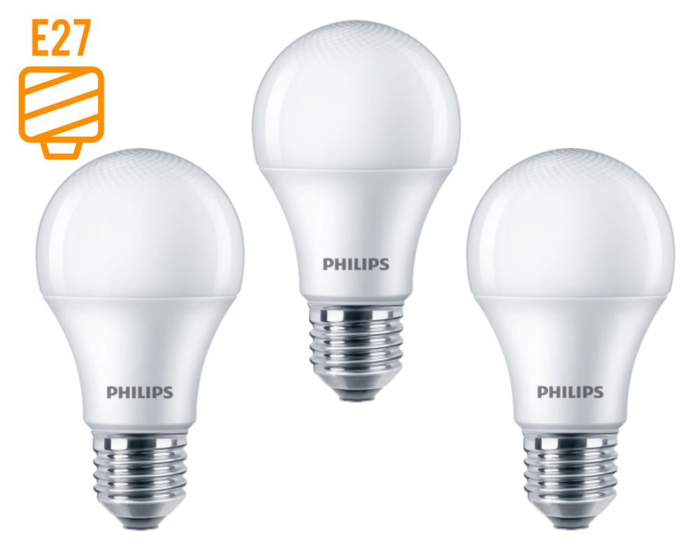 Ampolleta led 8W E27 luz fria EcoHome 3 un