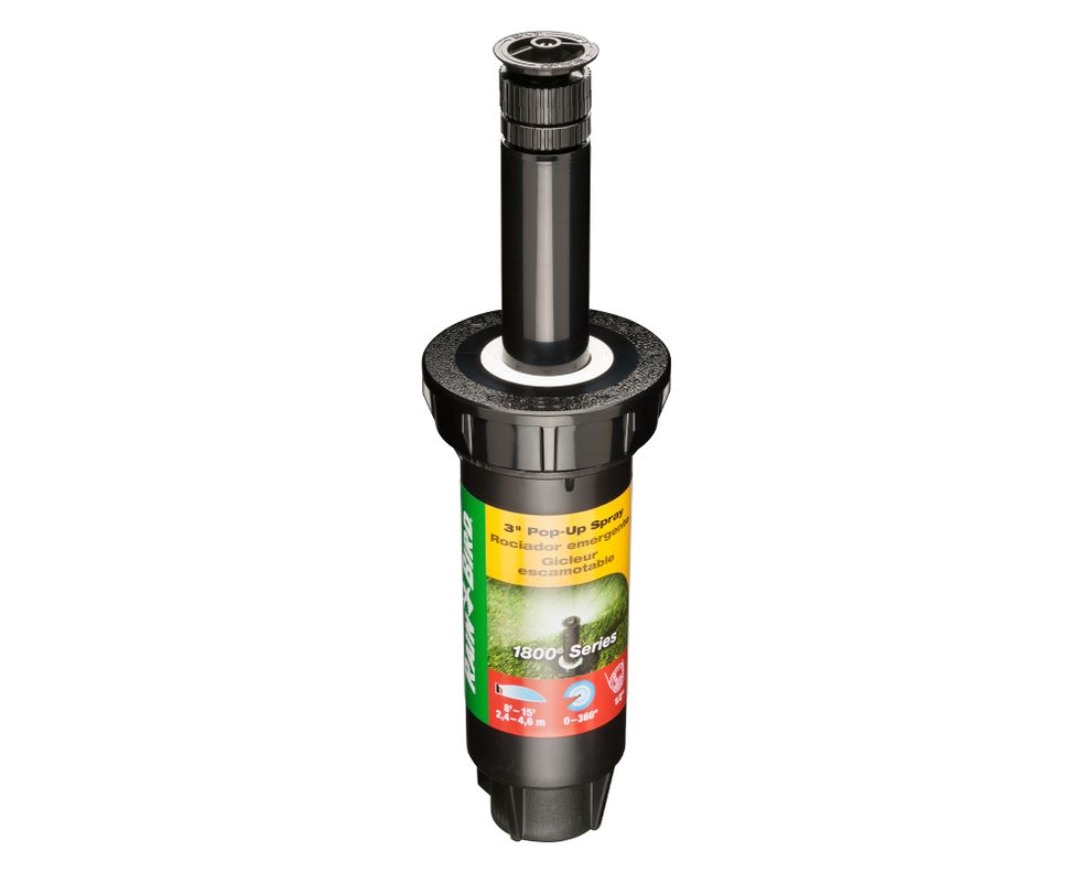 Aspersor Pop up 3" 1800 negro 2.4/4.6 m