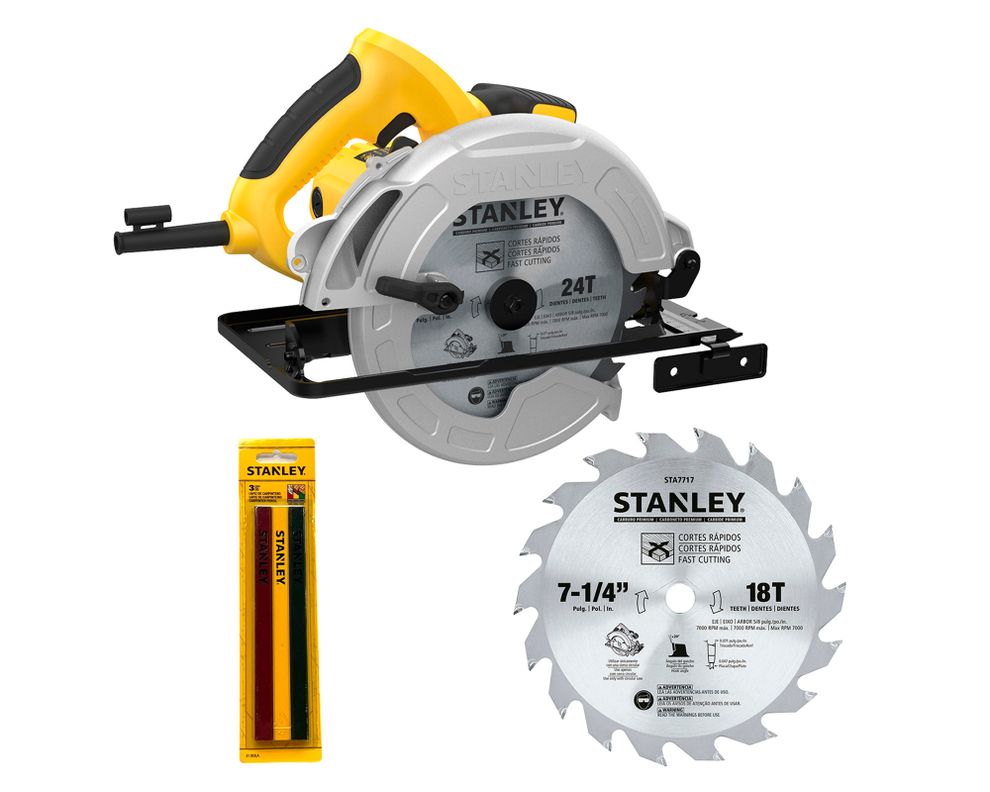 Sierra circular SC16 1600 W + disco de corte + pack lapiz
