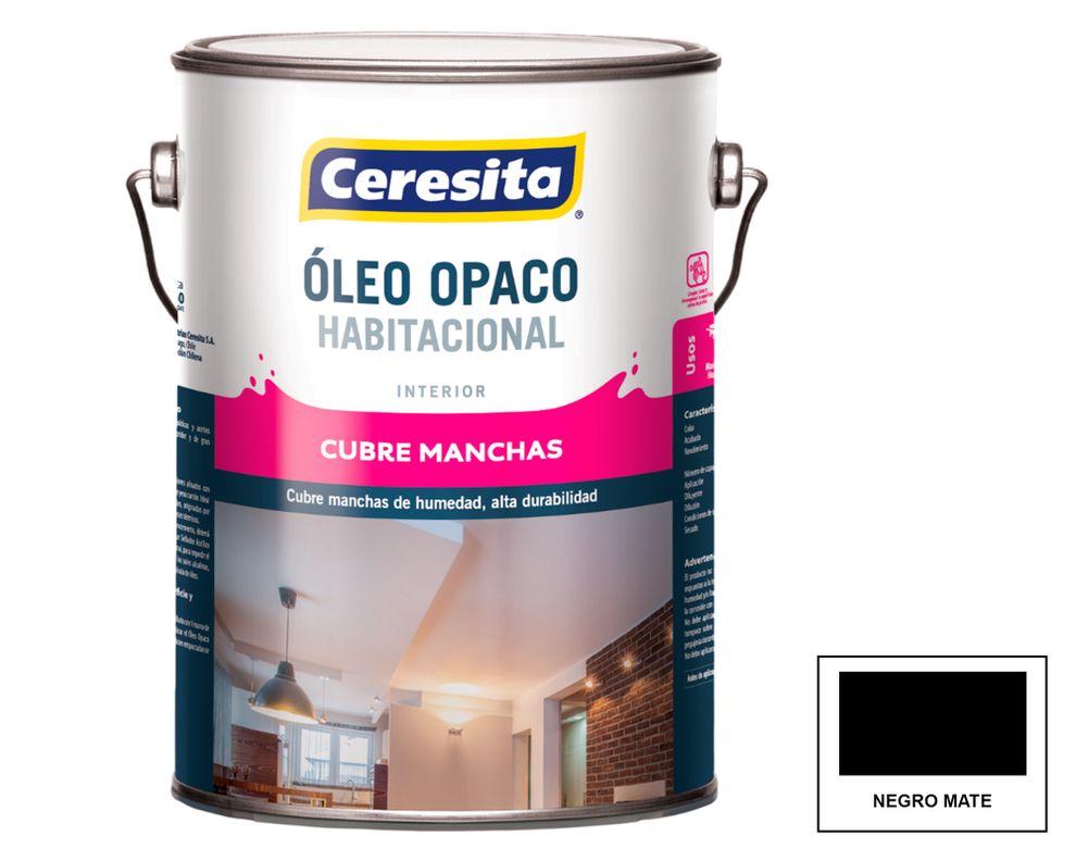 Oleo habitacional negro mate 1 galon