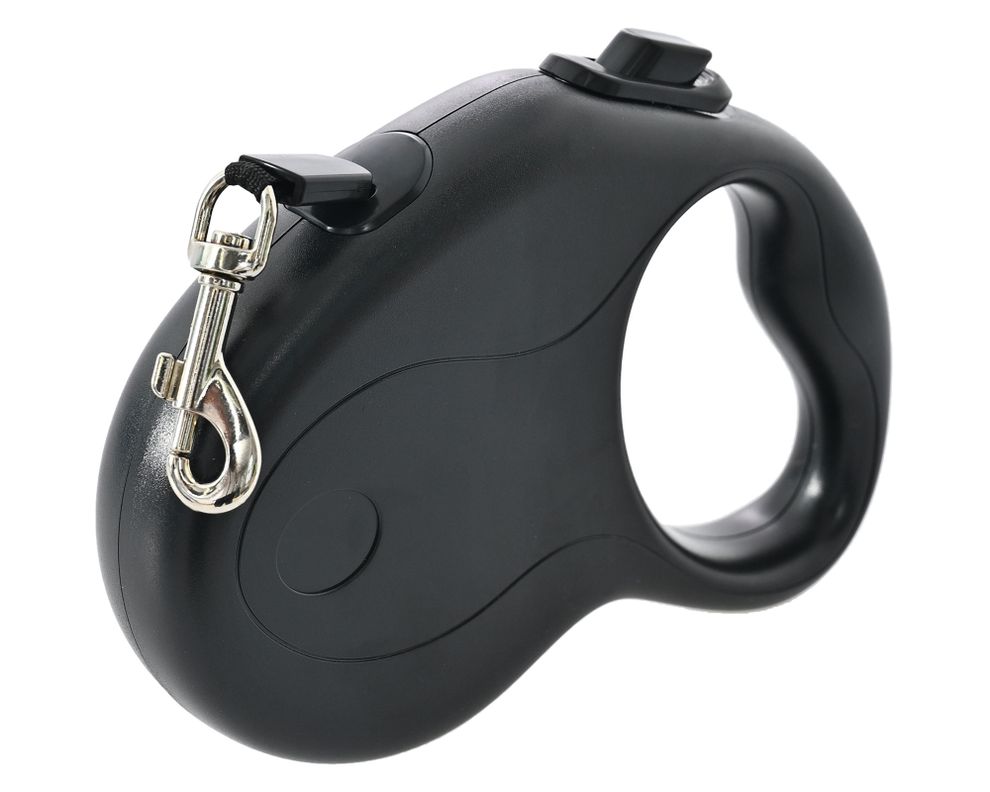 Correa retráctil perro 5 m negro