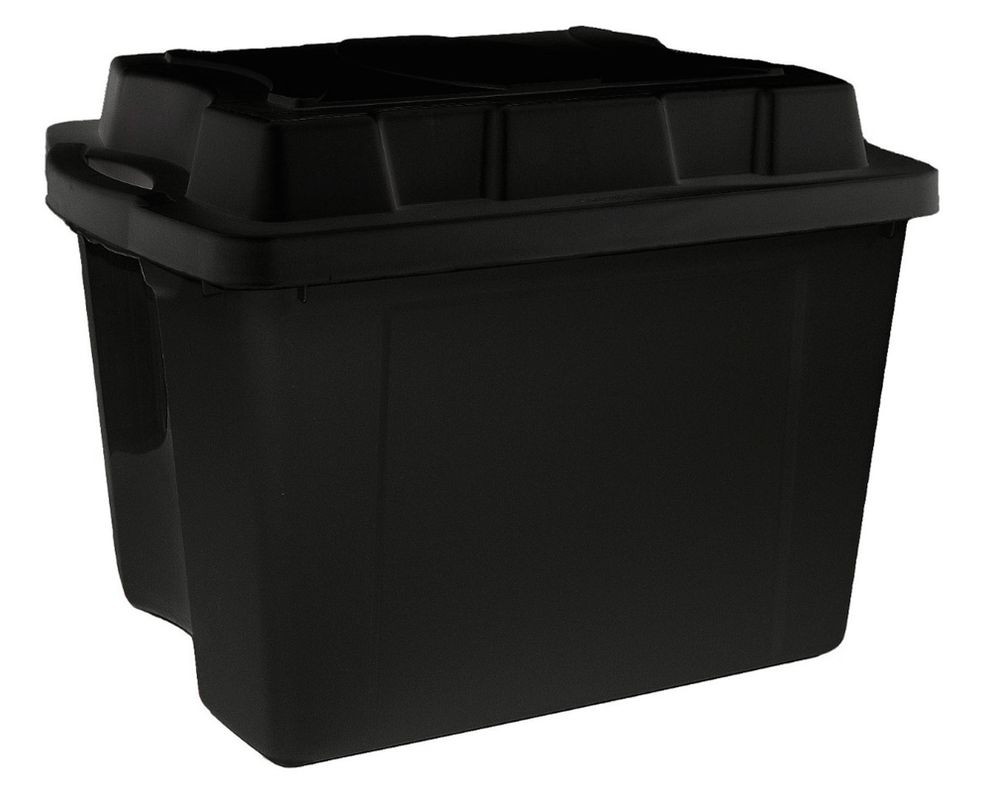 Caja organizadora Fullbox negro plástico 85 lt