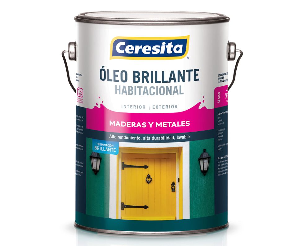 Oleo 1 galon habitacional cafe moro brillante ceresita