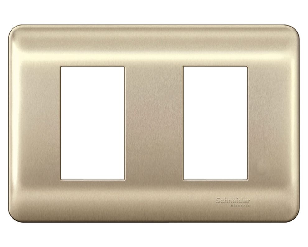 Placa iridium 2 mod. bronce c/sop. Schneider