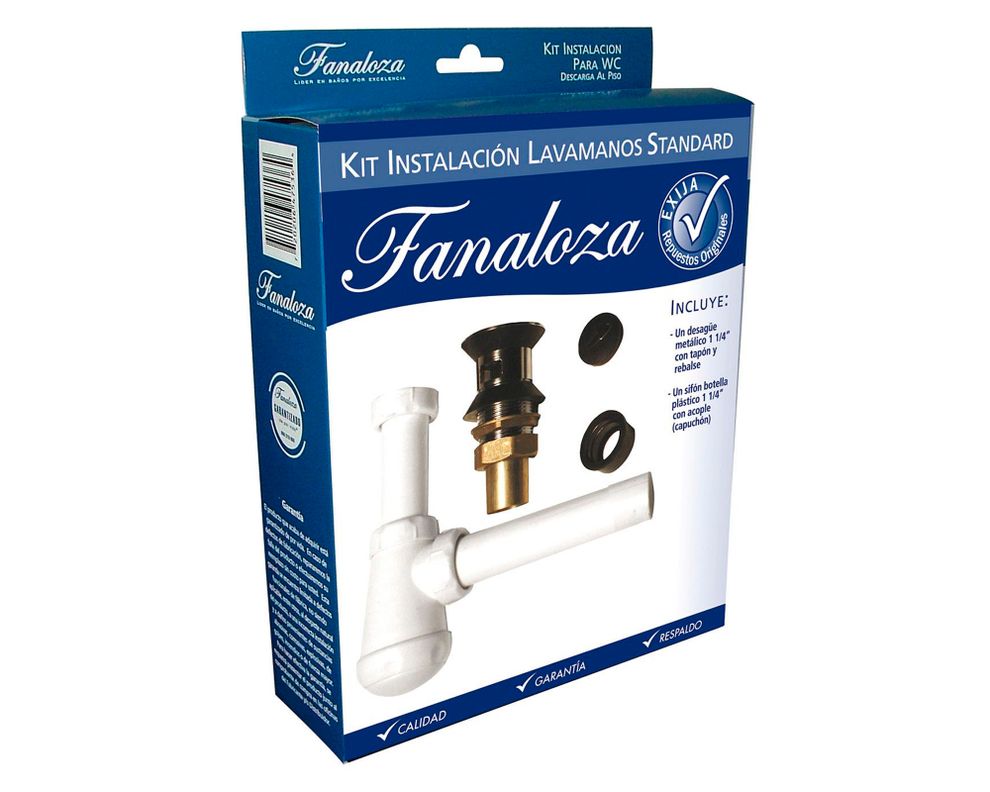 Kit de instalacion de lavamanos estandar Fanaloza