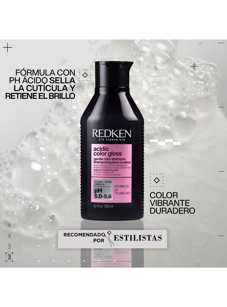 Set ACG Brillo Intenso Cabello Con Color Gloss Shampoo 300ml + Acondicionador 300ml Redken-1
