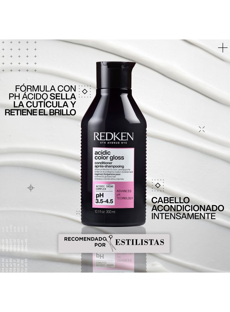 Set ACG Brillo Intenso Cabello Con Color Gloss Shampoo 300ml + Acondicionador 300ml Redken-2
