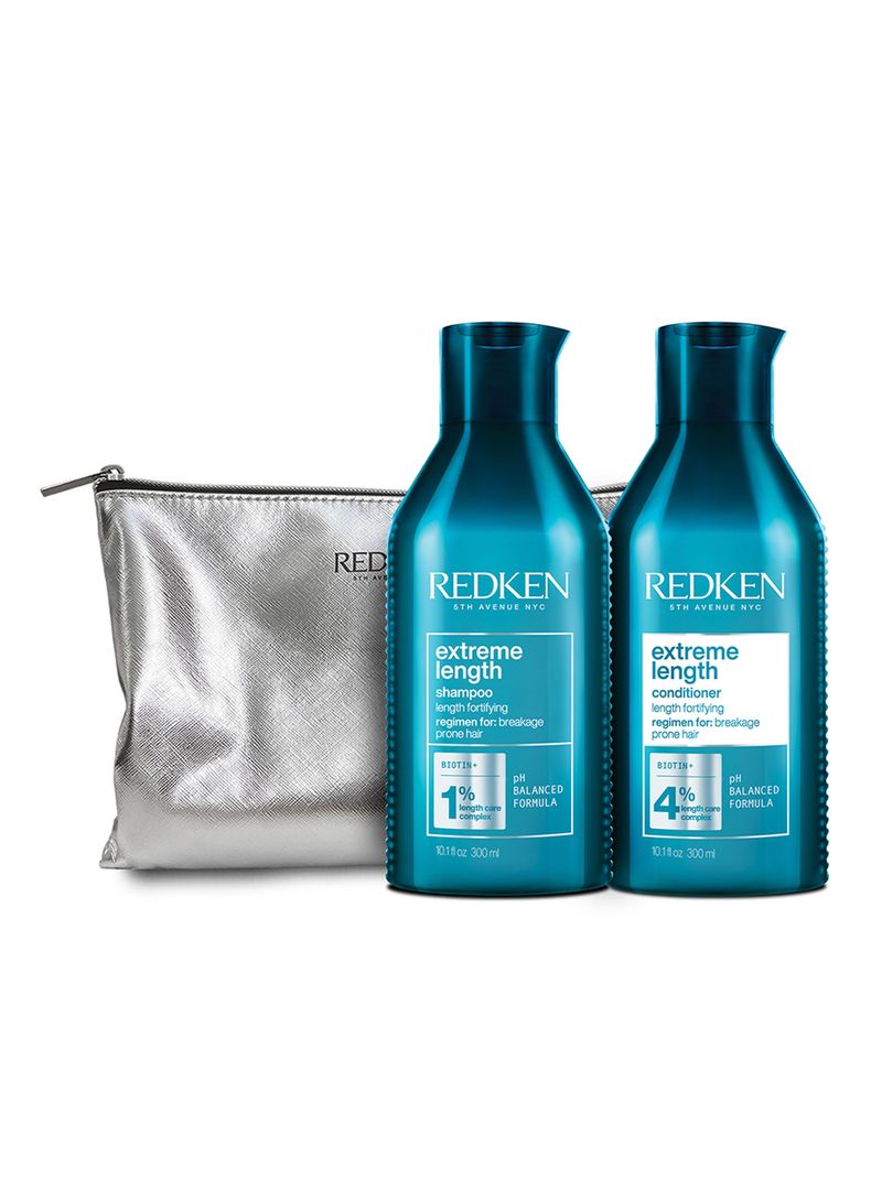 Set Fortalecedor de Largos Cabello Quebradizo Extreme Length Shampoo 300ml + Acondicionador 300ml-0
