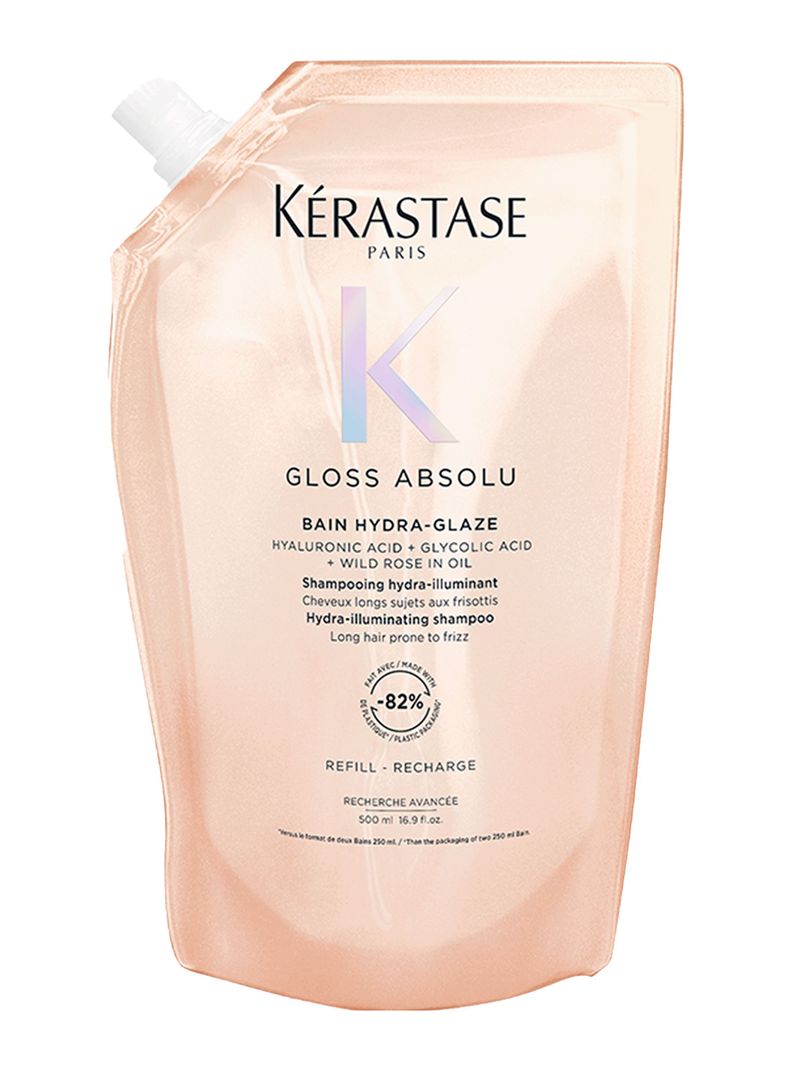 Recarga Shampoo Efecto Gloss Cabello con Tendencia al Frizz Gloss Absolu Bain Hydra-Glaze 500ml