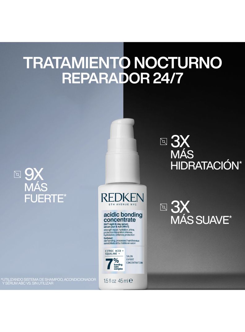 Serum ABC Reparación 24/7 Cabello Dañado Acidic Bonding Concentrate 45ml Redken-4
