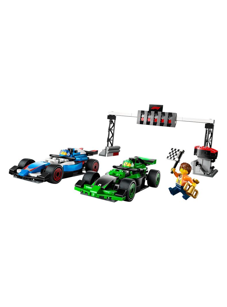 Lego City Parrilla F1 Autos de Carreras VCARB y Sauber-1