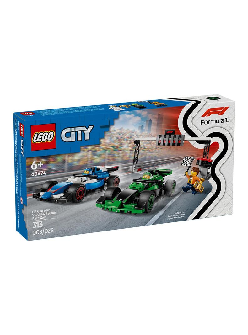 Lego City Parrilla F1 Autos de Carreras VCARB y Sauber-0