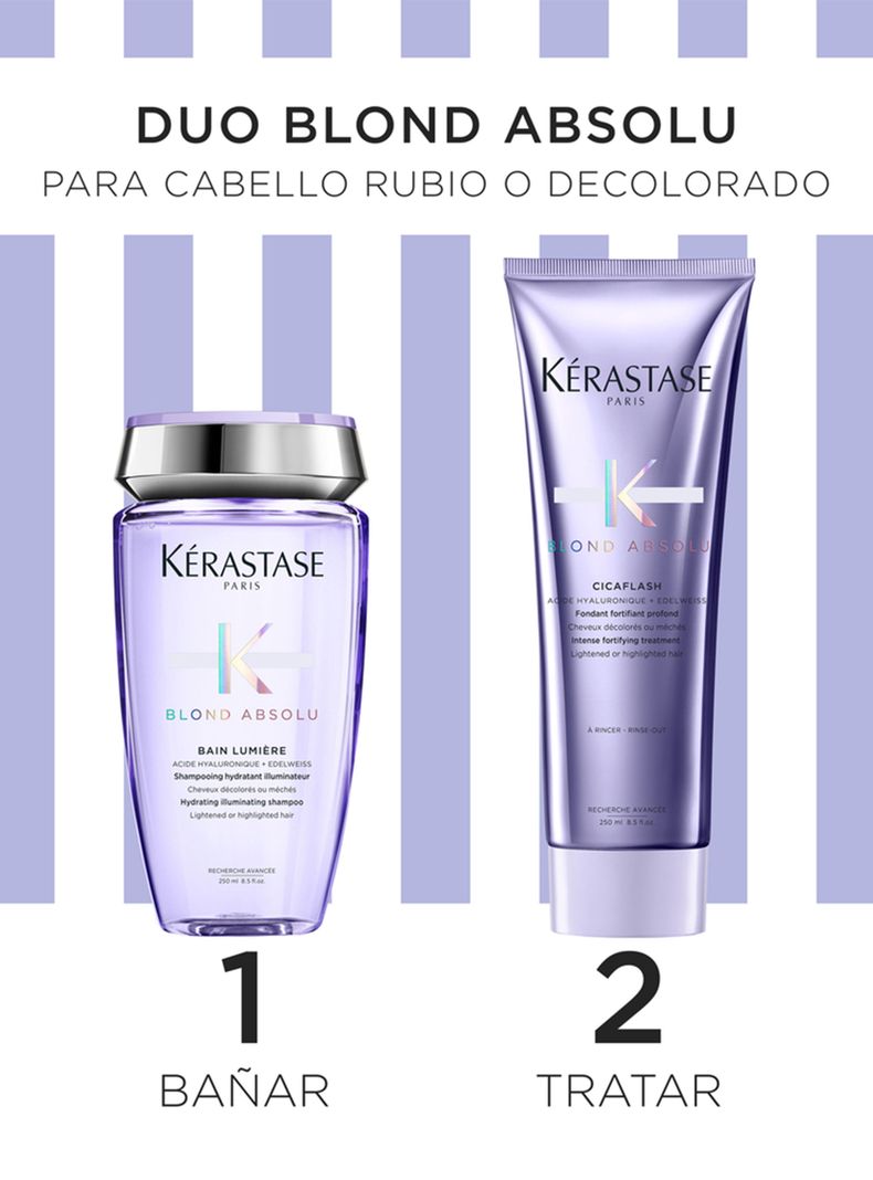 Cofre Hidratante Shampoo + Acondicionador Para Cabello Rubio o Decolorado Blond Absolu-1