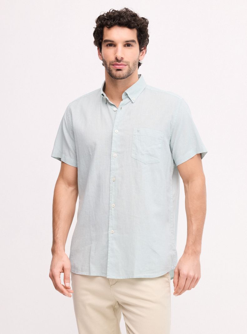 Camisa Algodón Lino Garment Dye
