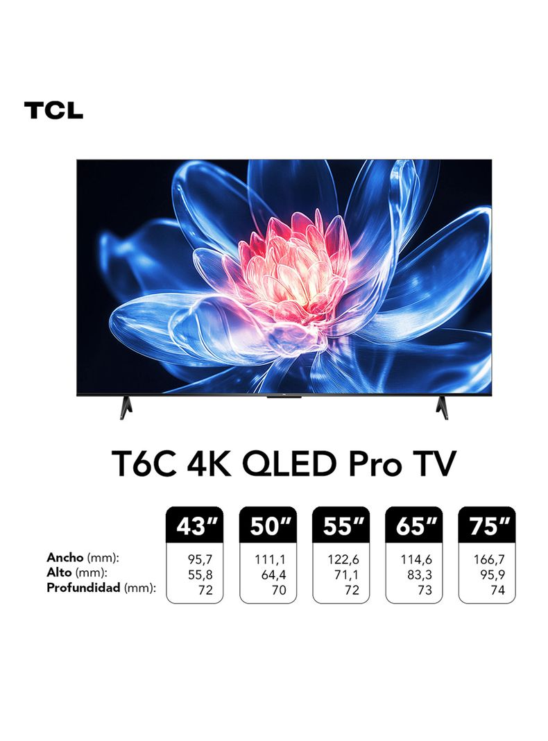 QLED Smart TV 43"  4K UHD 43T6C-10