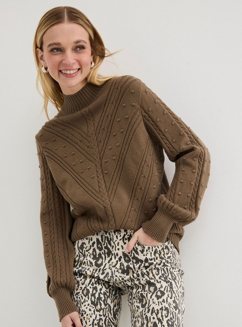 Sweater Liso Detalles