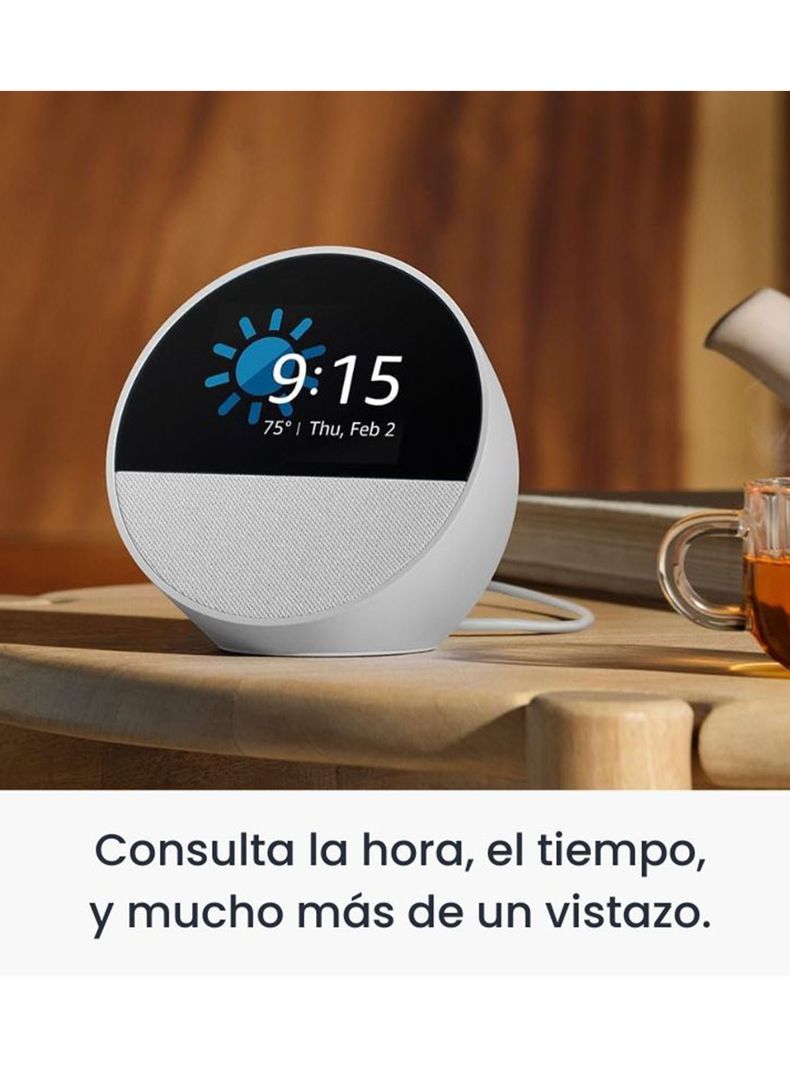 Asistente de Voz Amazon Alexa Echo Spot 2024 Negro-2