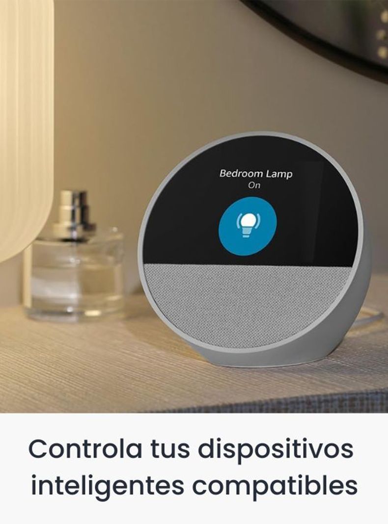Asistente de Voz Amazon Alexa Echo Spot 2024 Blanco-5