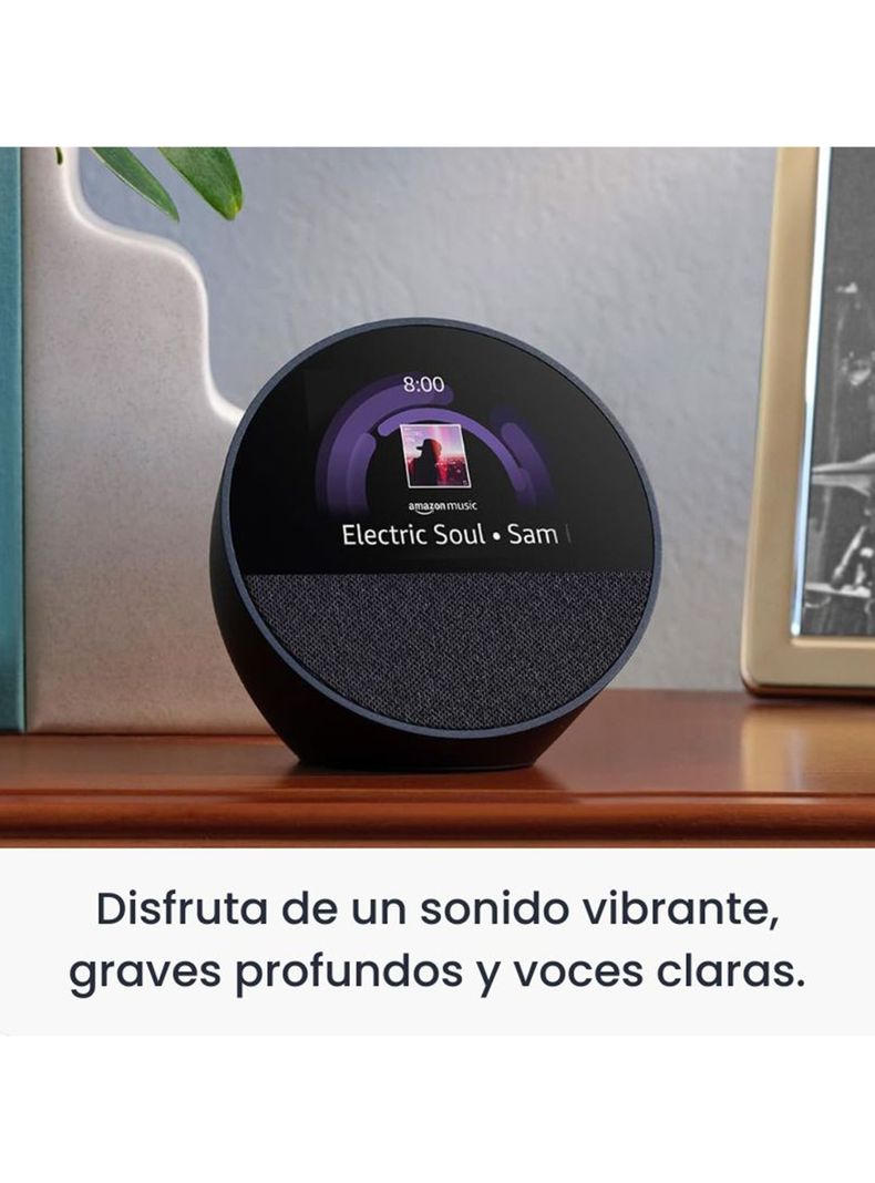 Asistente de Voz Amazon Alexa Echo Spot 2024 Blanco-3