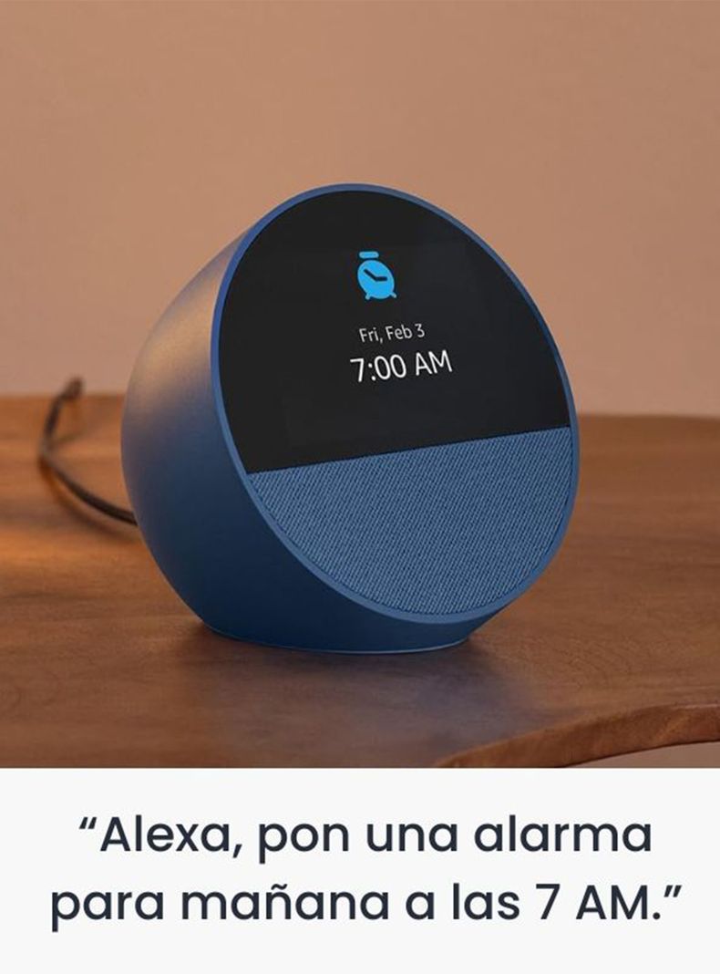 Asistente de Voz Amazon Alexa Echo Spot 2024 Blanco-4
