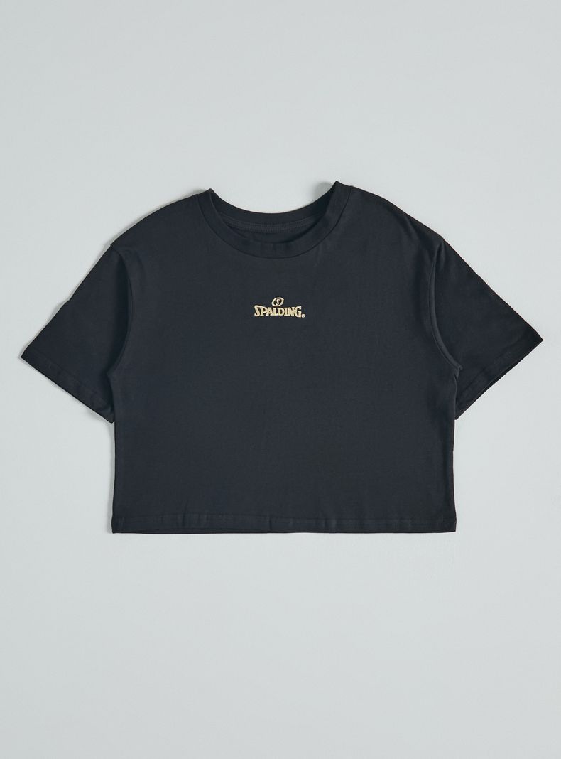 Polera Cropped Oversize con Print Frontal