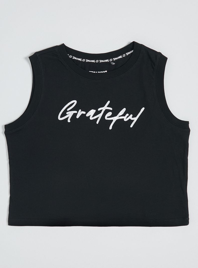 Polera sin Mangas con Estampado Grande