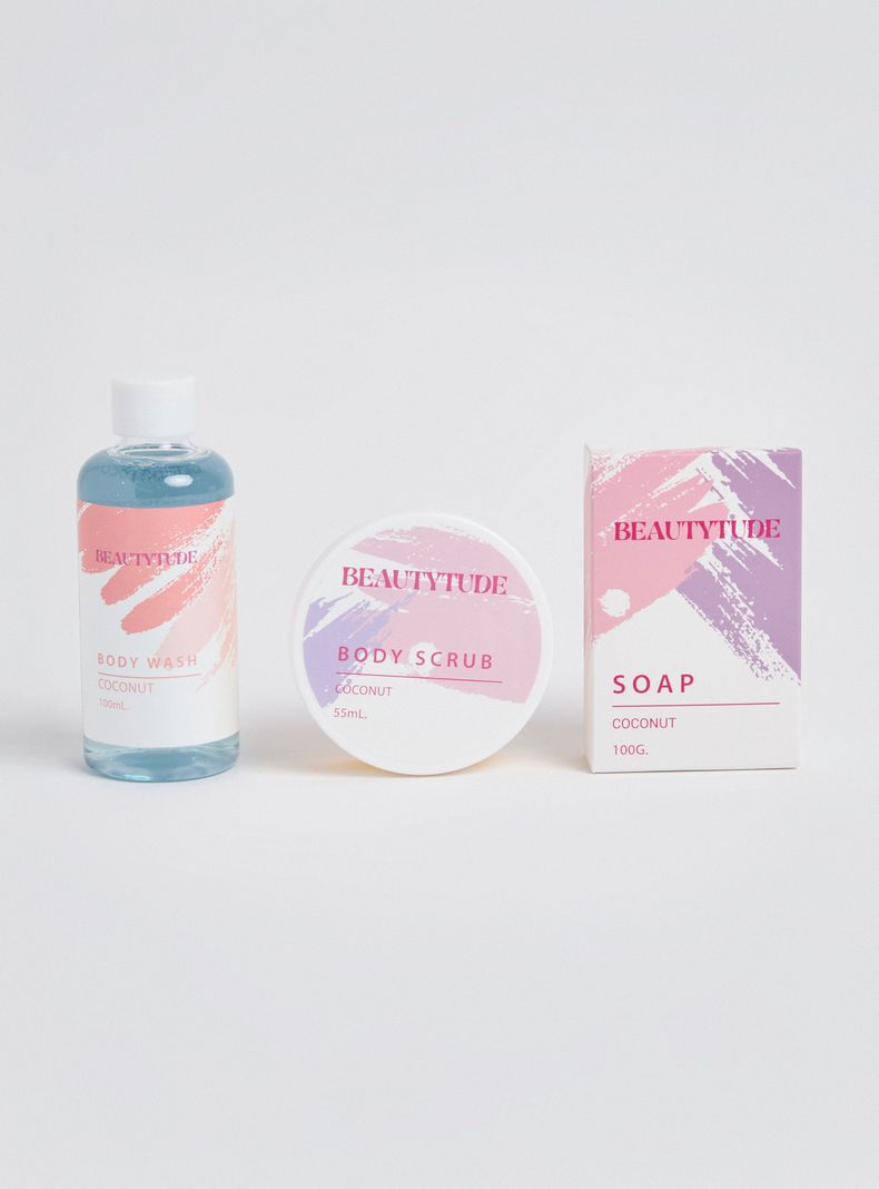 Set de Belleza Exfoliante Gel Ducha y Jabón 3 Piezas