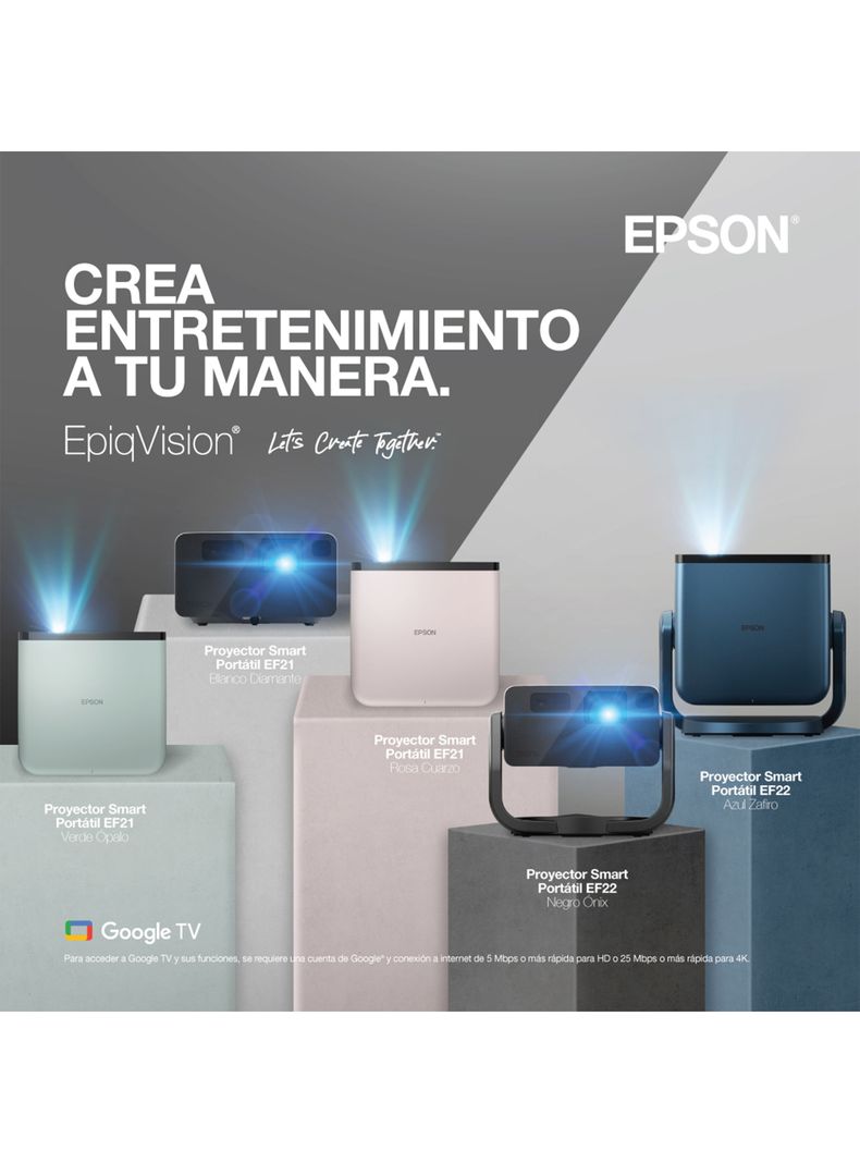 Proyector Láser Portátil Full HD 1.000 Lúmenes EF-22 Negro-7