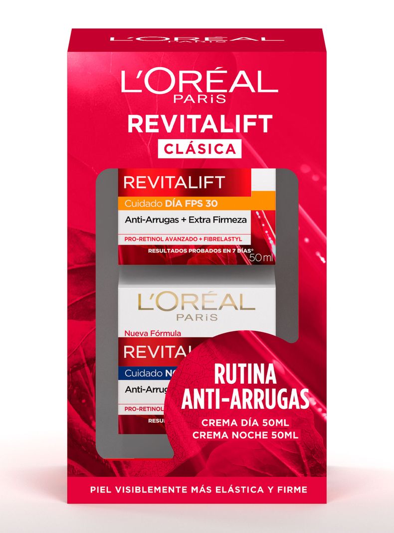 Pack Anti-Arrugas Revitalift Día + Noche de L'Oréal Paris-0