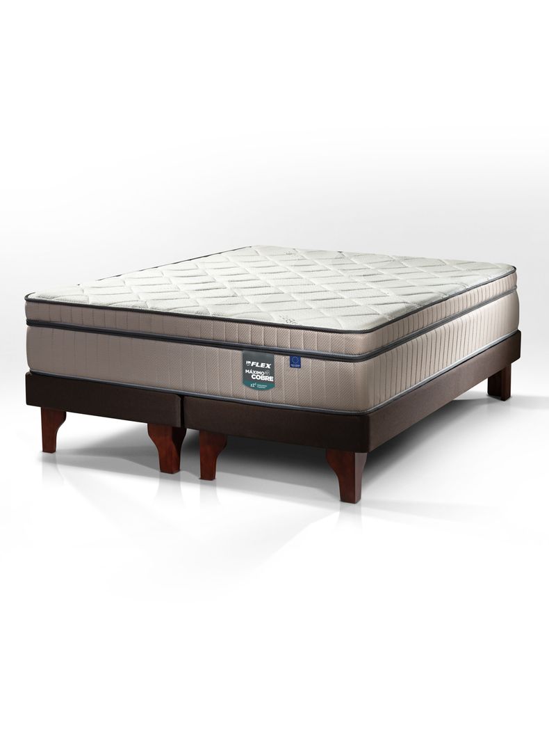 Cama Europea Máximo Cobre 2 Plazas Base Dividida 150x200 cm