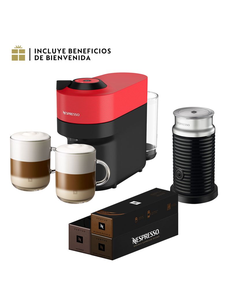 Cafetera de Cápsulas Vertuo Pop Roja Experiencia Barista Edición Limitada-0