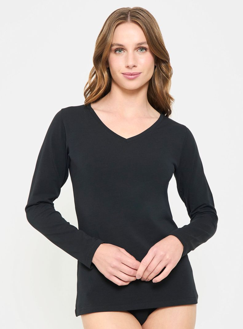 Camiseta Algodon Premium Escote en V