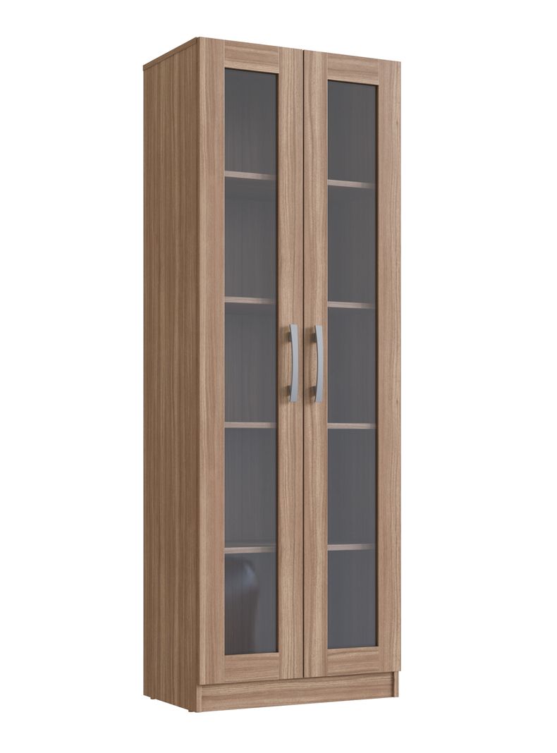Vitrina 2 Puertas Vidrio B10 Castano