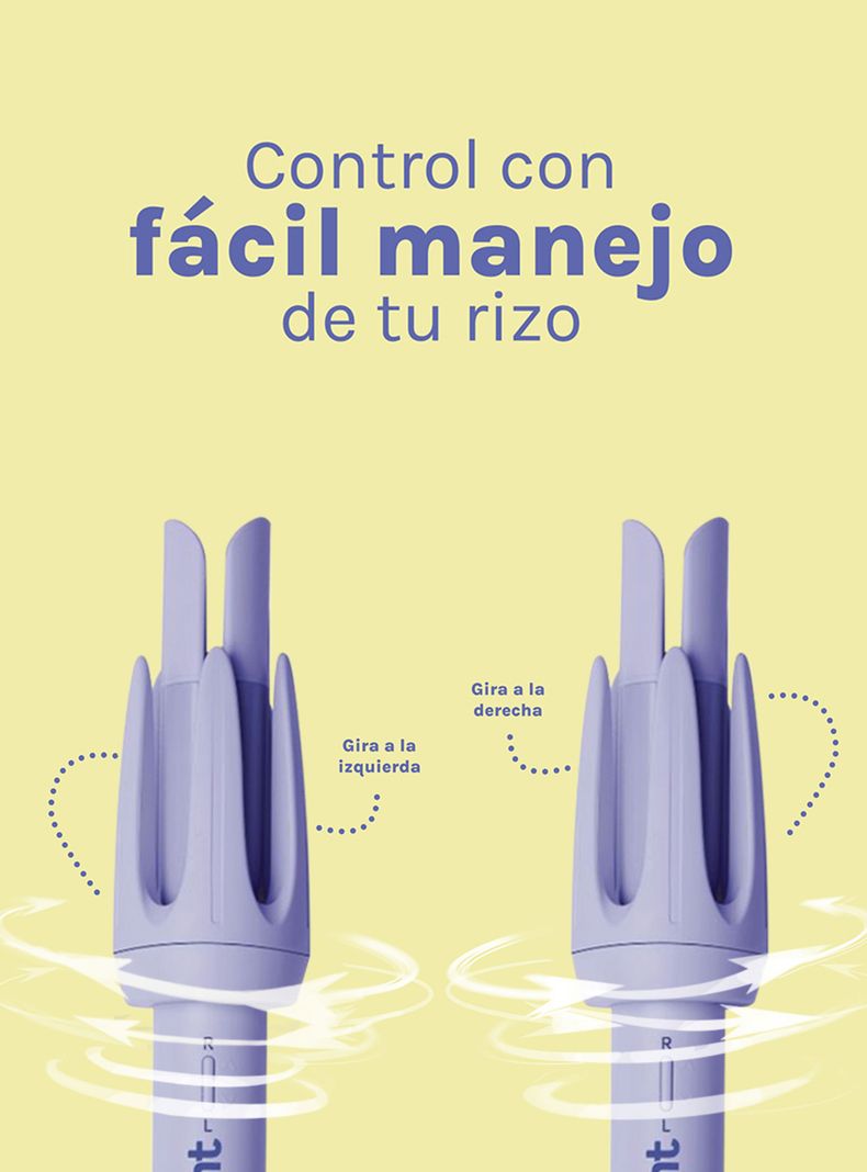 Ondulador de Pelo Automático Antienredos MHR-001L Lila -5