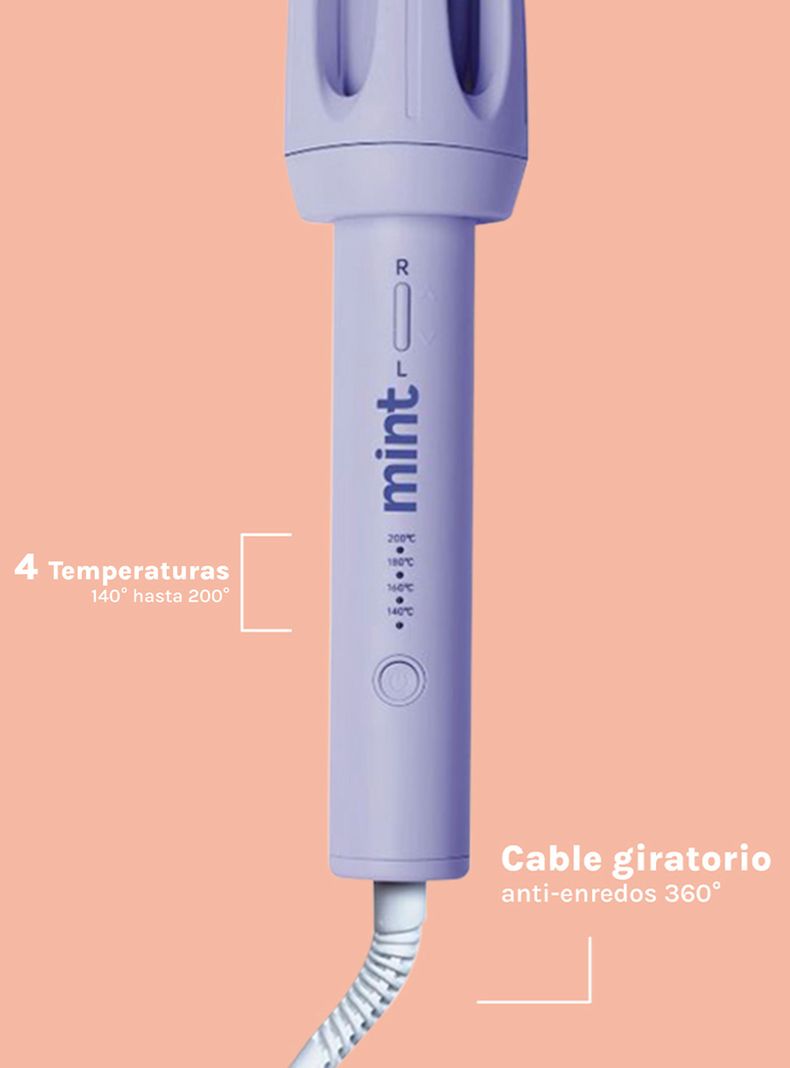 Ondulador de Pelo Automático Antienredos MHR-001L Lila -3