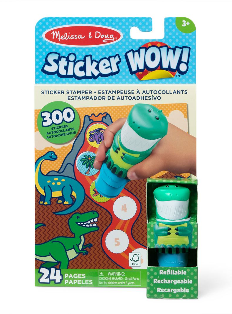 Estampador Wow con 300 Stickers Dinosaurio