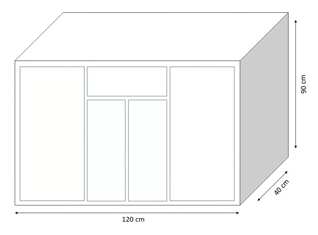 Rack TV 50" Purranque Rústico 40 x 90 x 120 cm-4