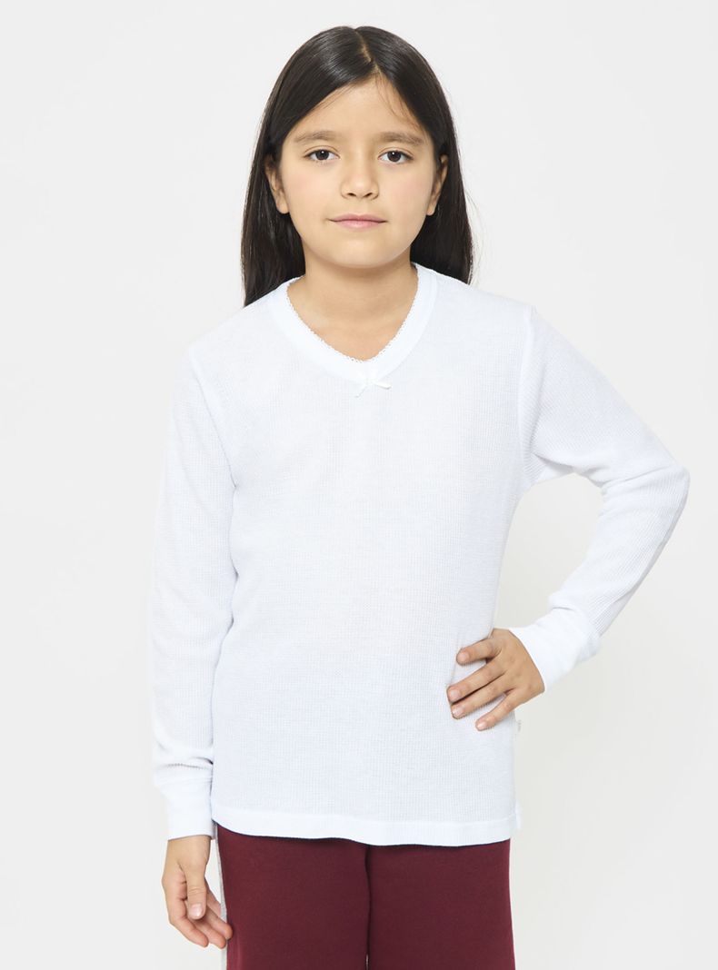 Pack 2 Camiseta Cuello V Micropanal Térmico Niña