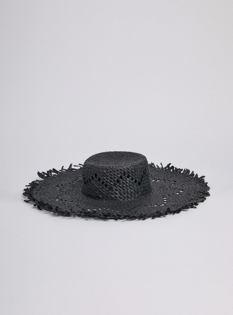 Sombrero Playa Look Raffia Bordes Desflecados