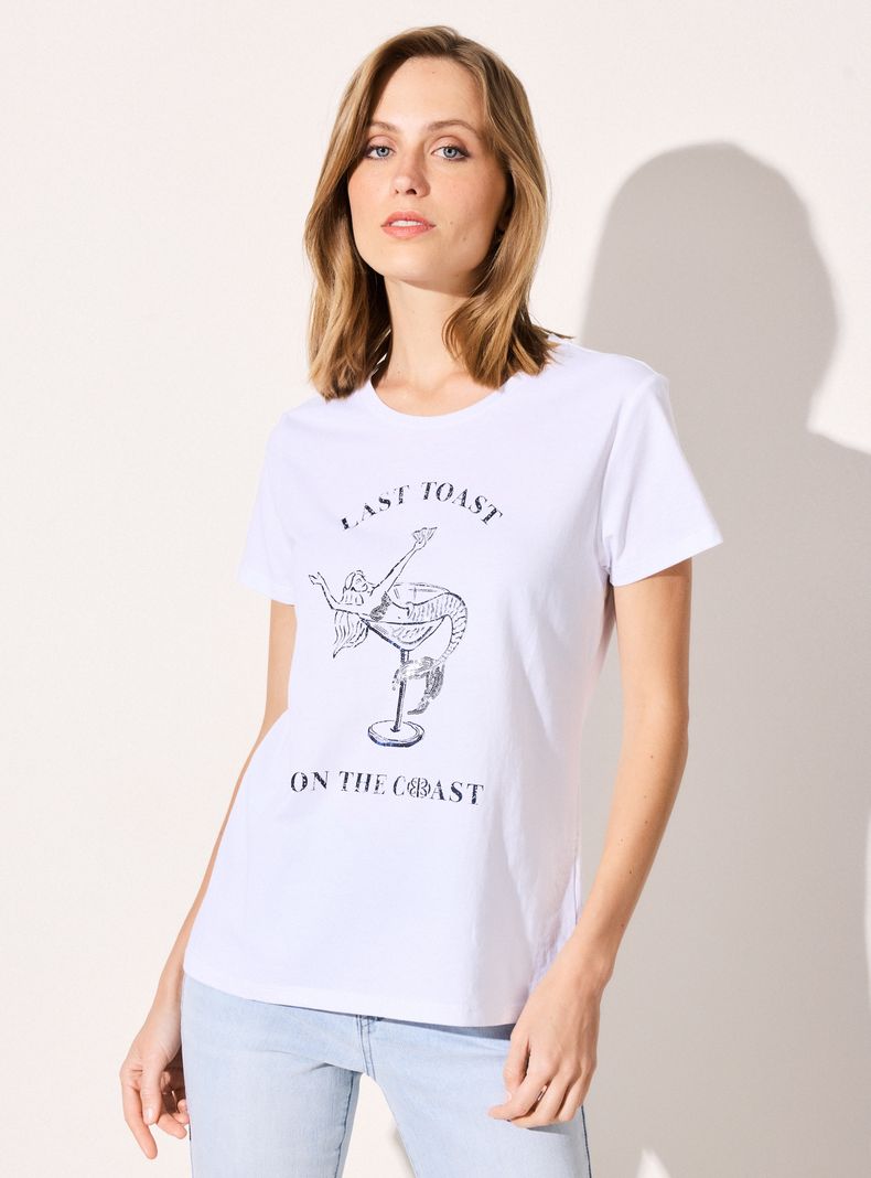 Polera Estampado Playa