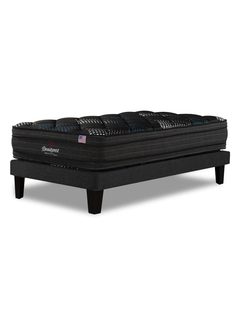 Cama Europea 1.5 Plazas Gravity Dual Tibet Plata