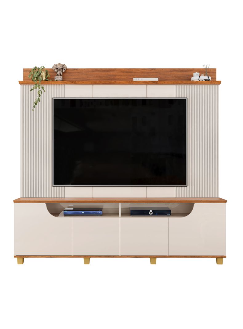 Centro de Entretenimiento Gama 75" Off White/Freijo