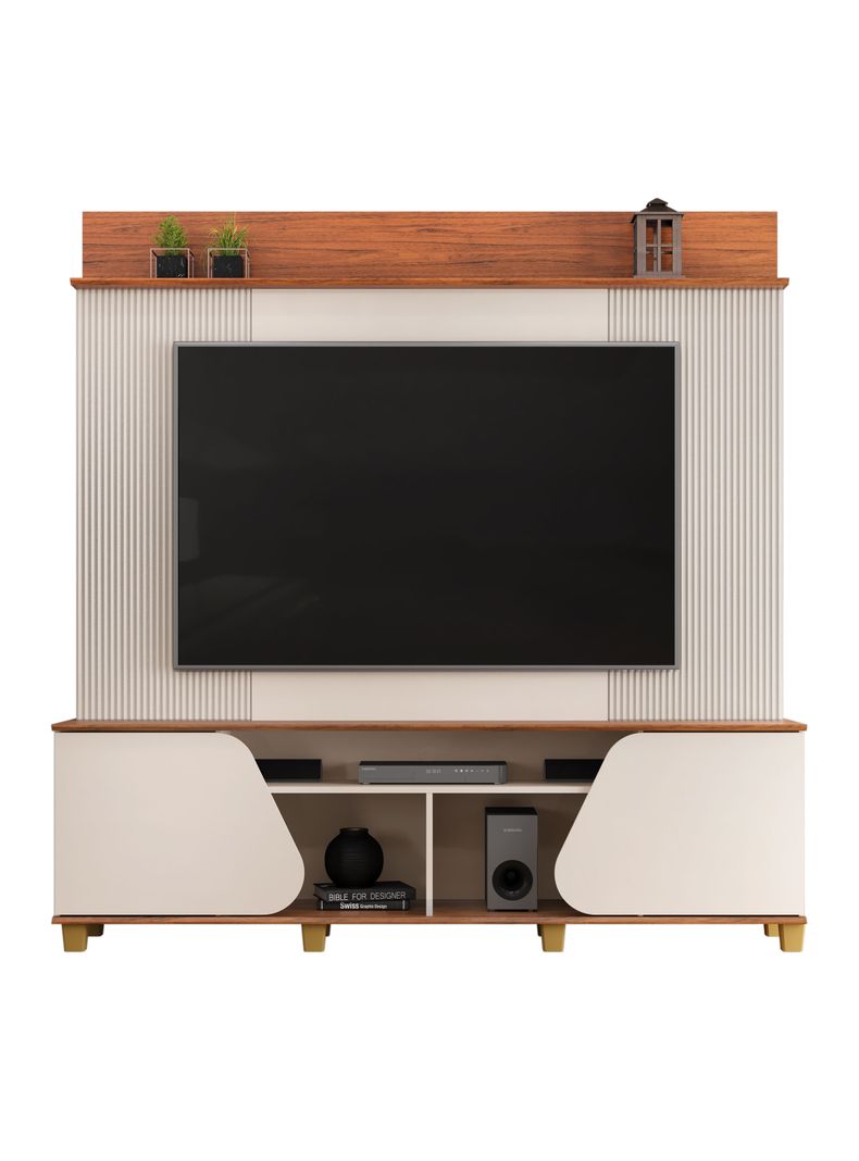 Centro de Entretenimiento Henry 70" Off White/Freijo