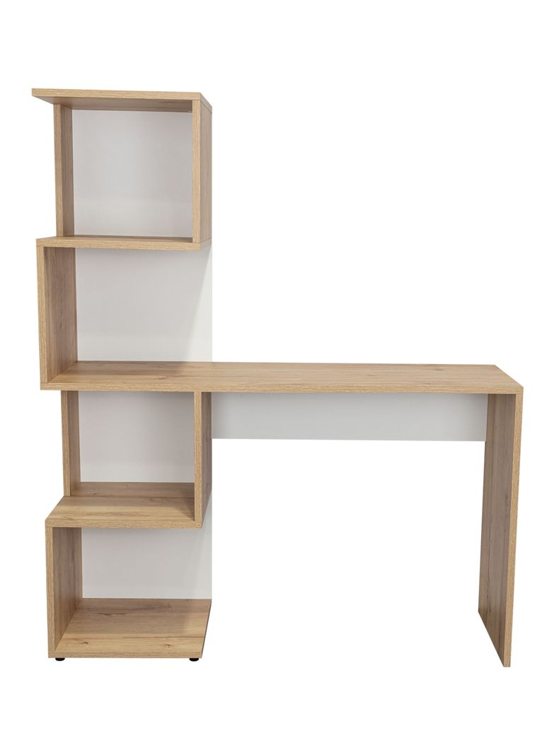 Escritorio Bibloteca Danis 142.6x120x41.8 cm Duna y Blanco