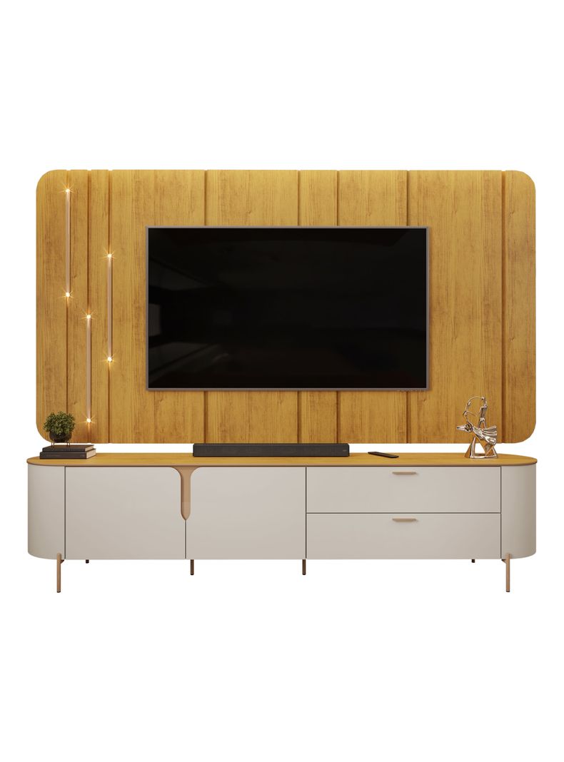 Estante Home Celine 70" 2 Puertas Cafe
