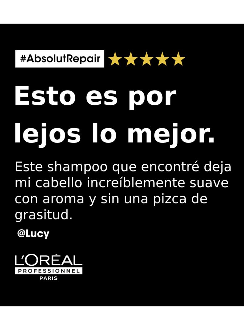 Shampoo Reparación Profunda Absolut Repair Serie Expert 500 ml L'Oréal Professionnel-5