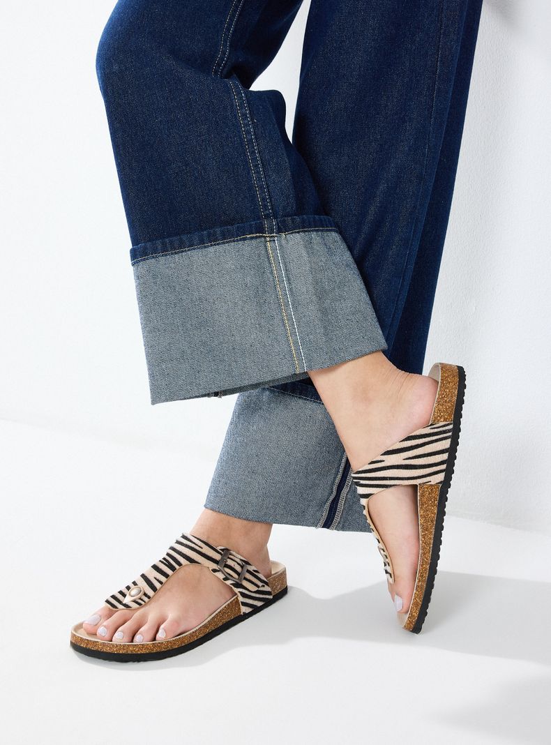 Sandalia Corcho T-Toe Mujer